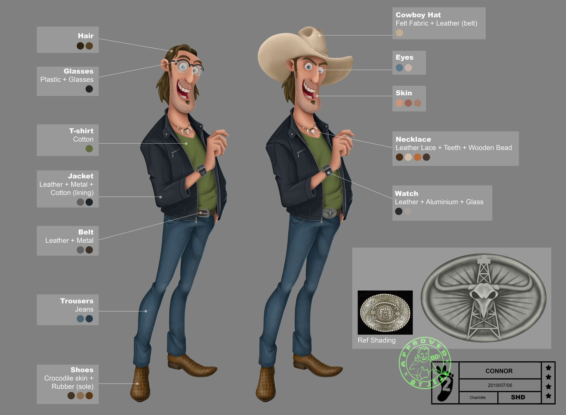 Connor shading concept art