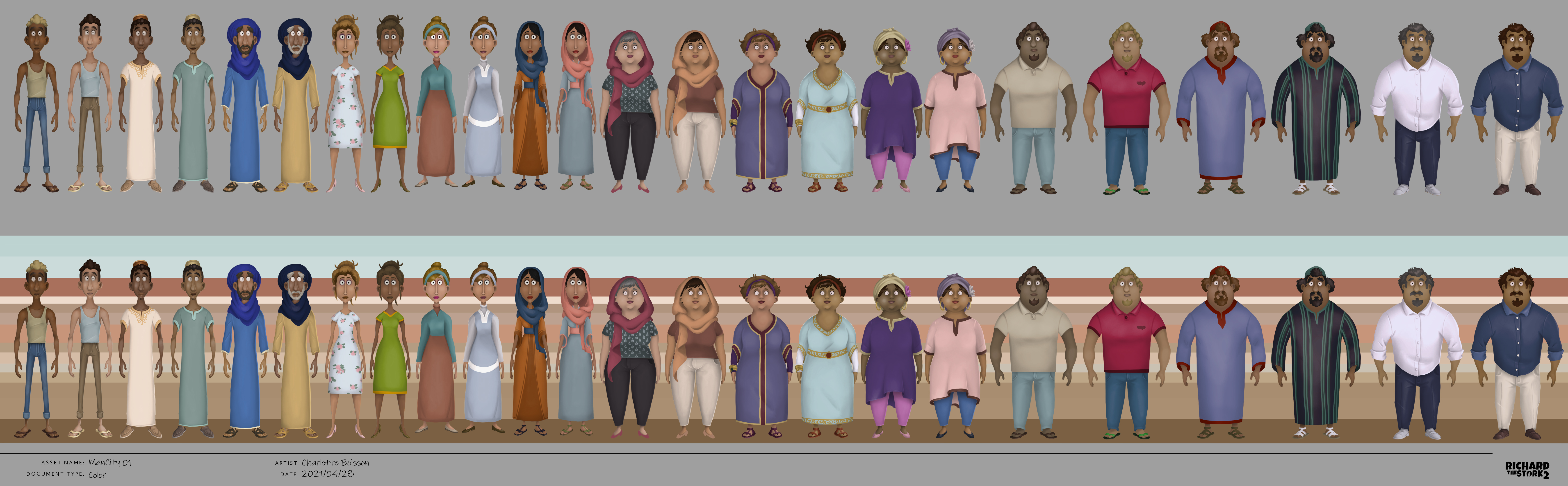 Human lineup concept art