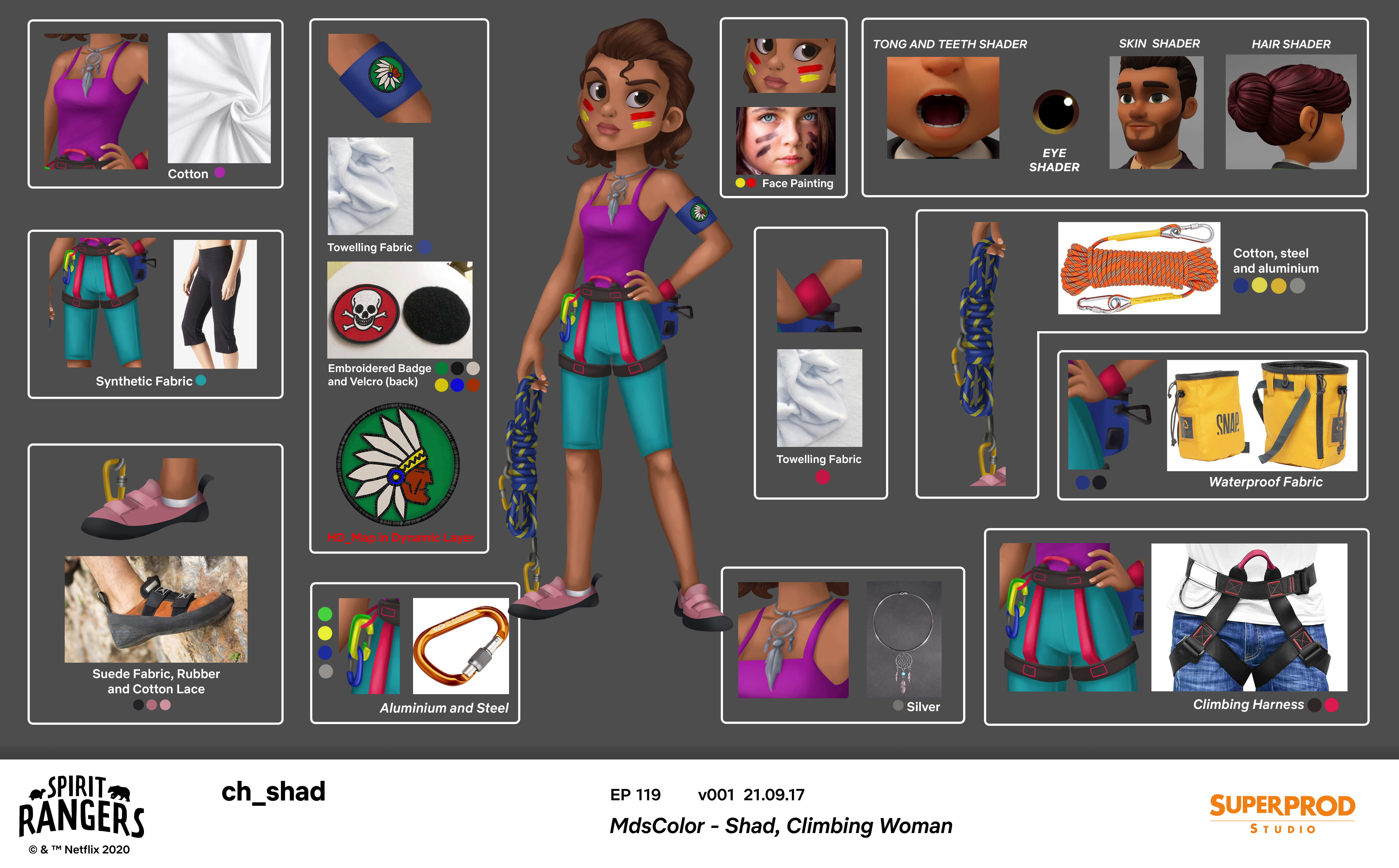 Shad climbing woman color callout